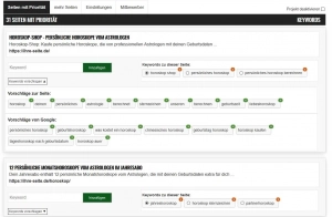 Keywords für meine Seite finden